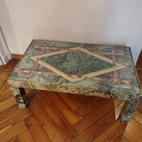 Tavolo basso legno effetto marmo #idearegalo