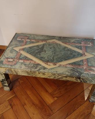 Tavolo basso legno effetto marmo #idearegalo