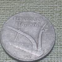 moneta da 10 lire del 1951