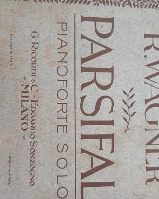 R wagner, parsifal spartito per pianoforte 1924