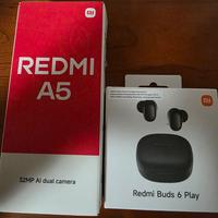 readmi A5 nuovo + auricolari bluetooth