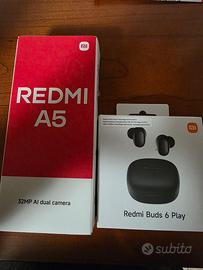 readmi A5 nuovo + auricolari bluetooth