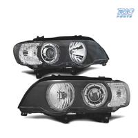 FARI OCCHI ANGEL LED NERI ADATTI A XENON BMW X5 E5
