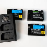 Set di Batterie e Caricatore Doppio per Canon LP-E