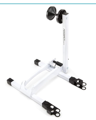 Cavalletto bici a molla bianco