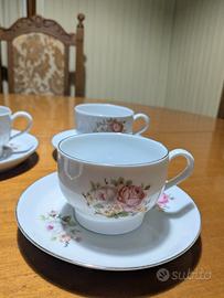 Set 4 Tazze da Tè Vintage Dreiter Fabrik - Porcell