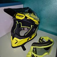 Casco da motocross Nolan N53 con maschera Scott
