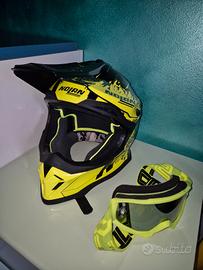 Casco da motocross Nolan N53 con maschera Scott