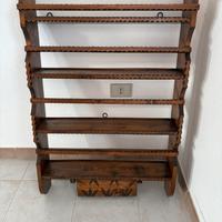 Piattera da parete in legno massello