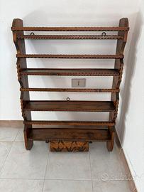 Piattera da parete in legno massello