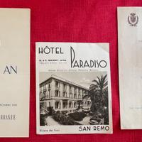 Brochure e menu vtg di hotel C.Azzurra e Riviera