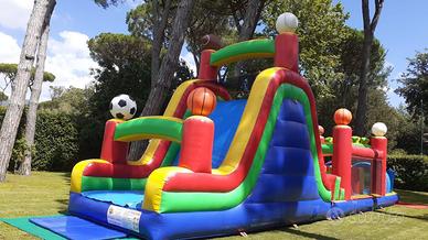 GIOCO PERCORSO GONFIABILE tema sport