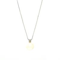 Collana con perla e diamante Ct 0,04