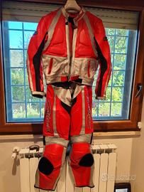 tuta pelle da moto divisibile uomo