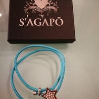 Bracciale s'agapo in corda e stella con brillanti