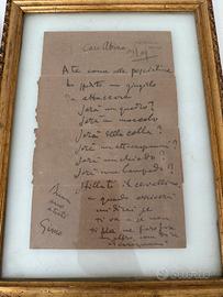 Lettera Giacomo Puccini
