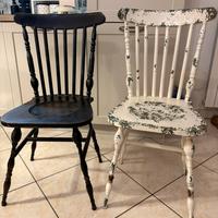 2 sedie chic antique design ferro battuto