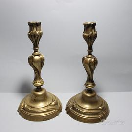 Candelieri Luigi XVI in bronzo - XIX Secolo