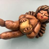 Statuina THUN Putto Rosa Lene con cuore