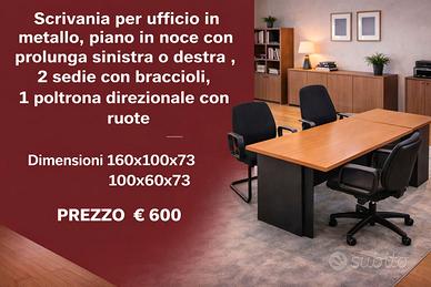 Scrivania direzionale grande  elegante funzionale