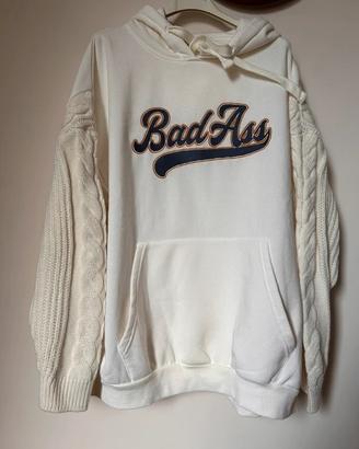 Felpa Tally Weijl “BadAss” M bianca trendy 🤍