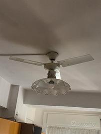 LAMPADARIO CUCINA CON VENTILATORE A PALE BIANCHE