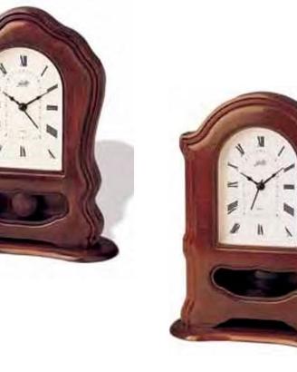 Orologio da tavolo a pendolo patinato avorio/noce
