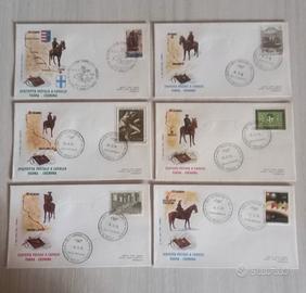 6 Buste FDC 1974 Staffetta Postale a Cavallo Parma