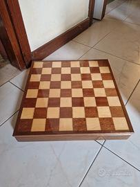 scacchiera legno anni 80