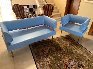 divano + poltrona modernariato design turchese