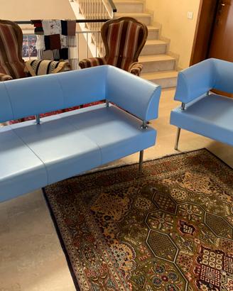 divano + poltrona modernariato design turchese
