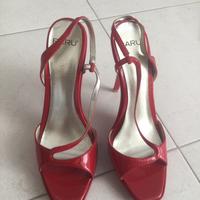 Sandalo vernice rossa
