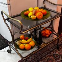 Carrello portavivande ottone