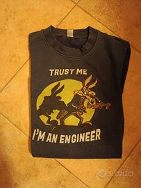 felpa blu girocollo Willy il Coyote 