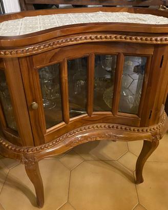 Elegante Mobile Bar Vintage a Mezzaluna