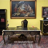 Scrivania da centro stile Napoleone III ebanizzata