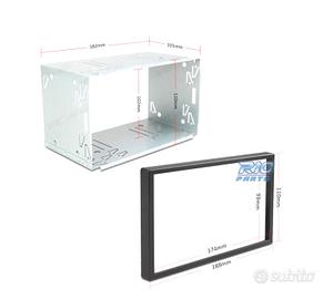 SCATOLA ADATTATRICE UNIVERSALE 2 DIN IN METALLO CO