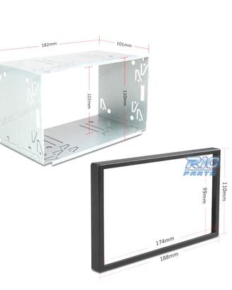 SCATOLA ADATTATRICE UNIVERSALE 2 DIN IN METALLO CO