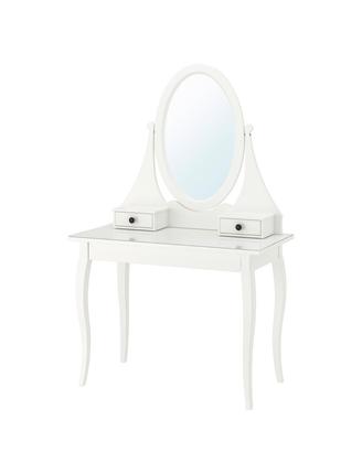 Specchiera/tavolo trucco e sgabello
