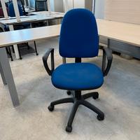 Sedia da Ufficio Girevole Blu con Rotelle