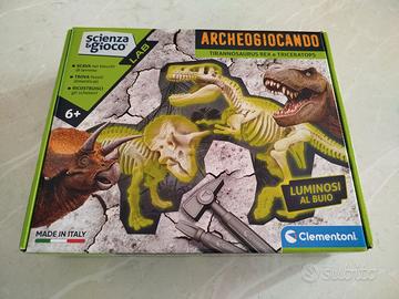 Gioco Archeogiocando T-Rex& Triceratopo Clementoni