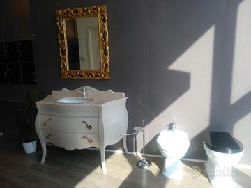 MOBILE BAGNO CLASSICO CON TOP CON MARMO TRAVERTINO