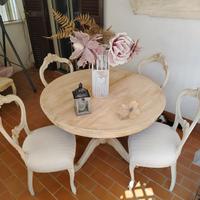 TAVOLO TONDO SHABBY ALLUNGABILE 