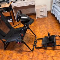 Sedile F1 da gaming + pedali e volante PS