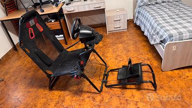 Sedile F1 da gaming + pedali e volante PS