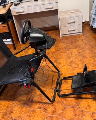 Sedile F1 da gaming + pedali e volante PS