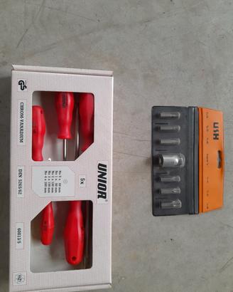 serie cacciaviti unior+serie chiavi torx