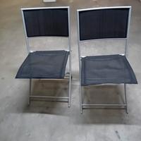 2 sedie pieghevoli