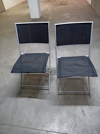 2 sedie pieghevoli