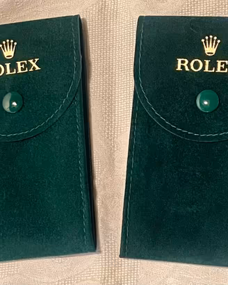 Rolex Coppia Di Pochette Porta Orologio Verdi New
